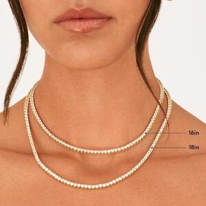 **New 18” moissanite tennis necklace-gorgeous sparkle to dress up or down